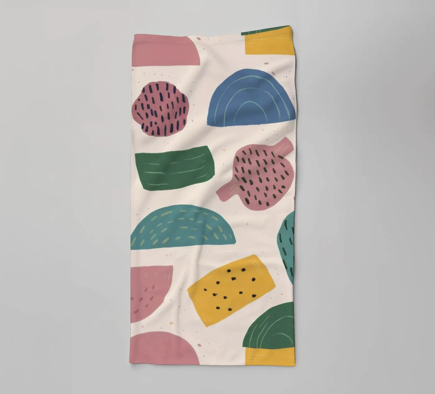Pastel Shape Pattern badhanddoek van Line Fable
