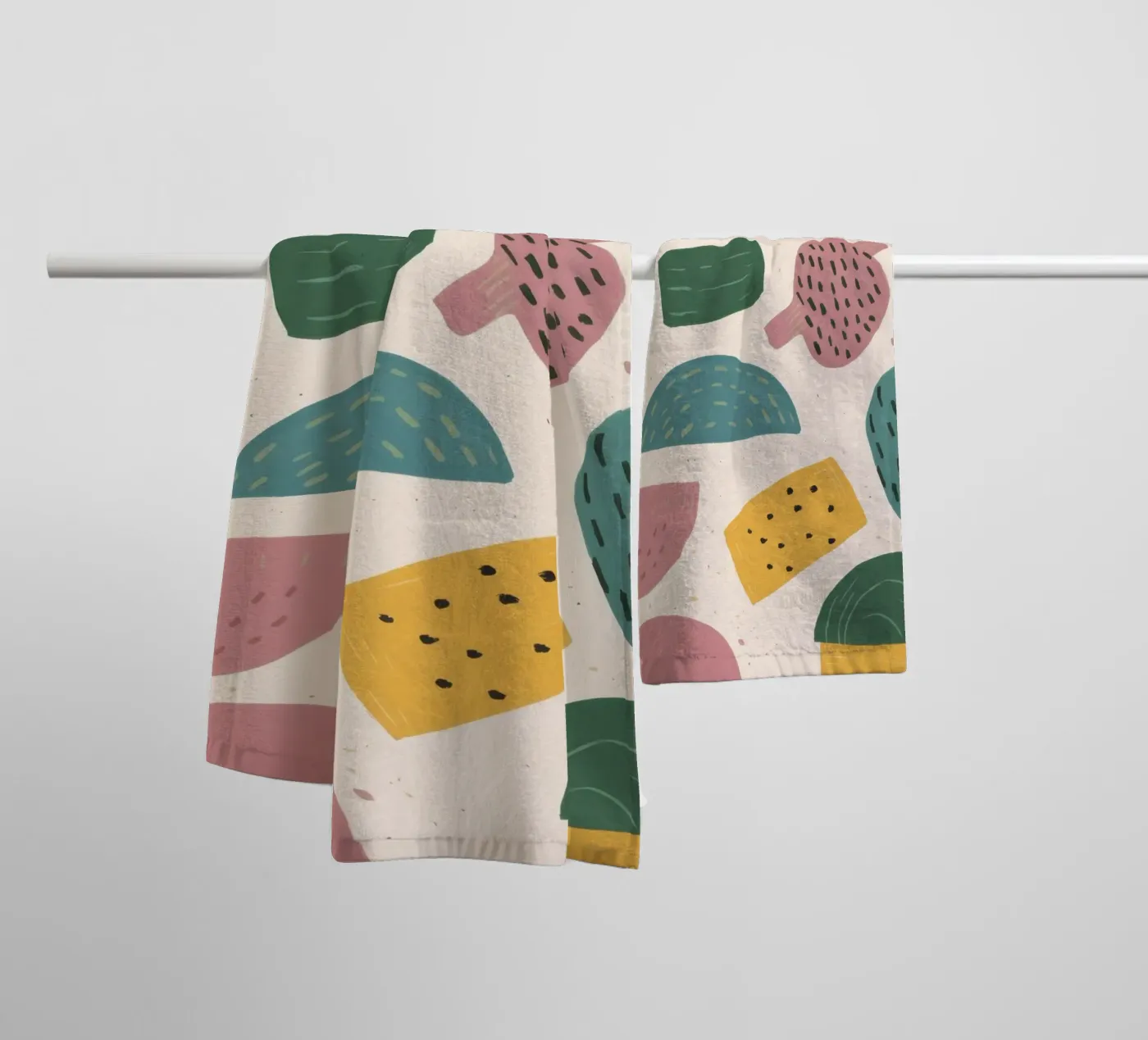 Pastel Shape Pattern badhanddoek van Line Fable