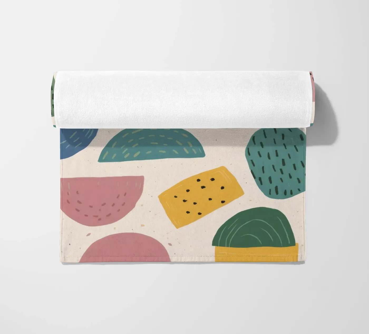 Pastel Shape Pattern beach towel by Line Fable