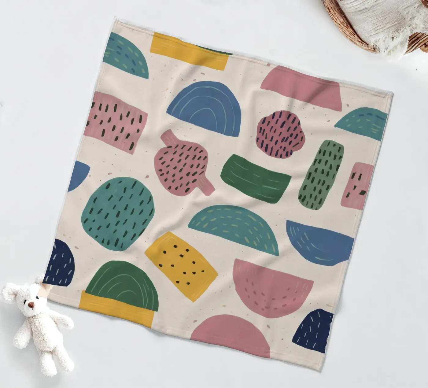 Pastel Shape Pattern fleecedeken van Line Fable