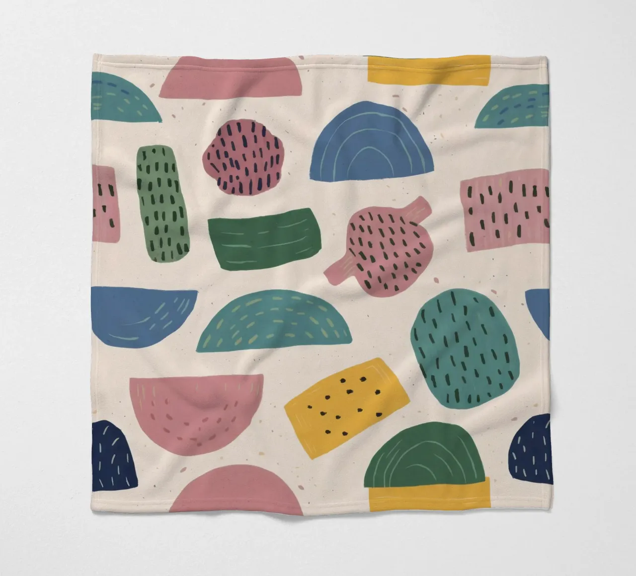 Pastel Shape Pattern Fleecedecke von Line Fable