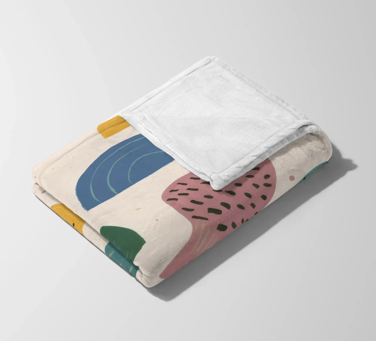Pastel Shape Pattern Fleecedecke von Line Fable
