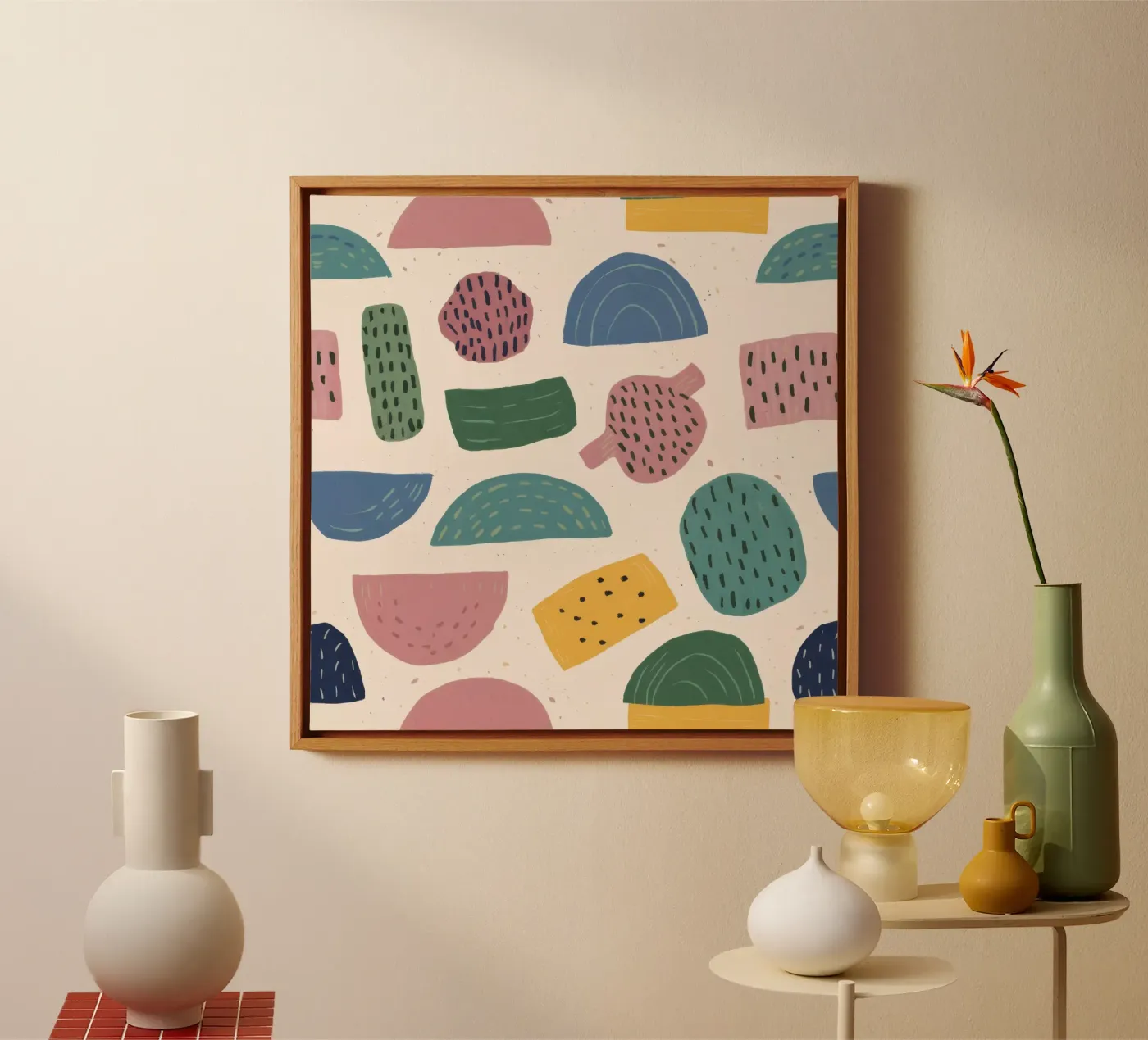 Pastel Shape Pattern toile de Line Fable