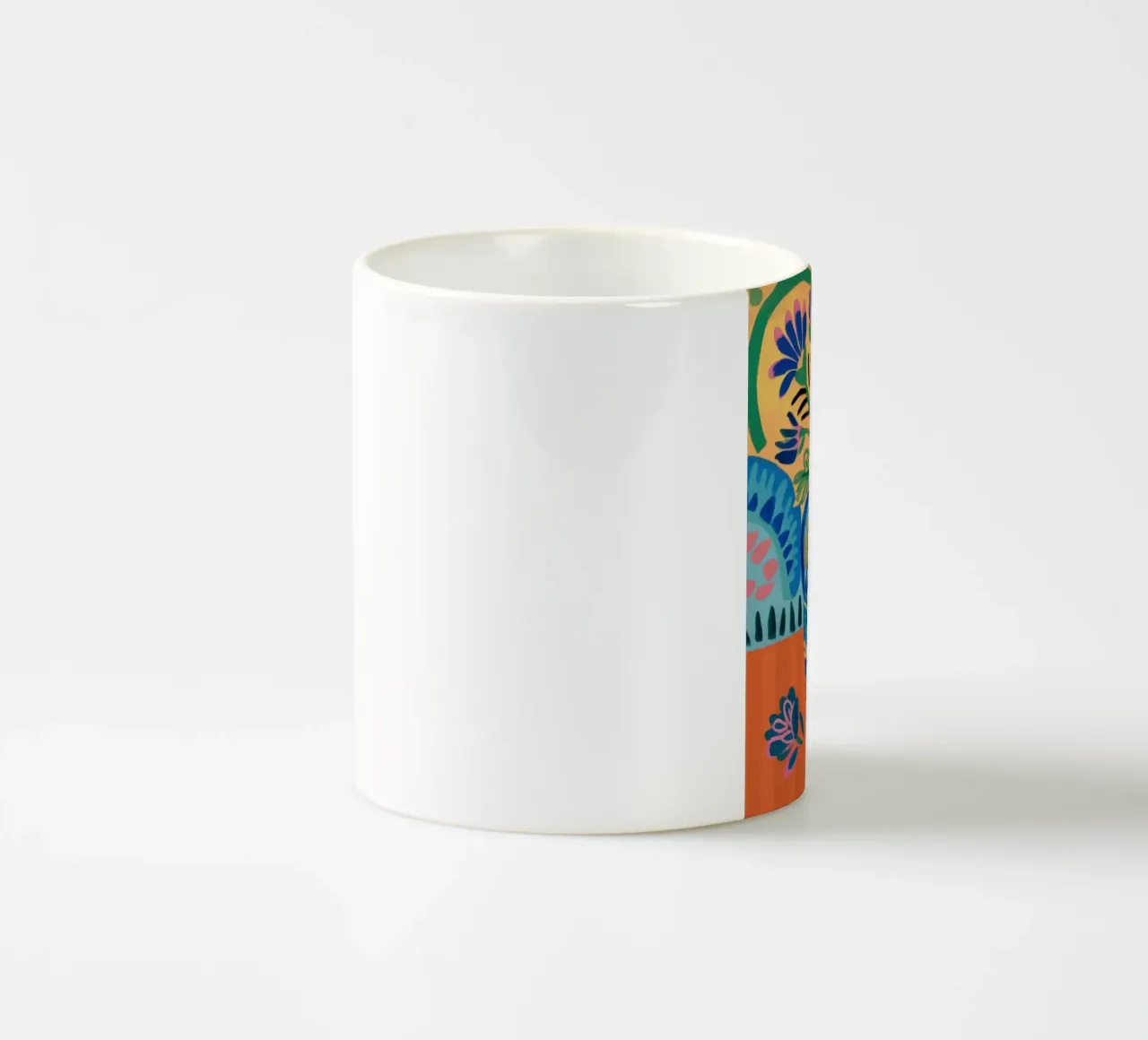 Vaso di fiori d'arte popolare tazza in ceramica da Thistle Bloom
