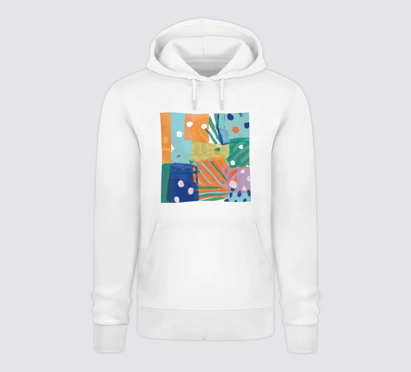 Texture patchwork astratta felpa con cappuccio da Frosh Pallete