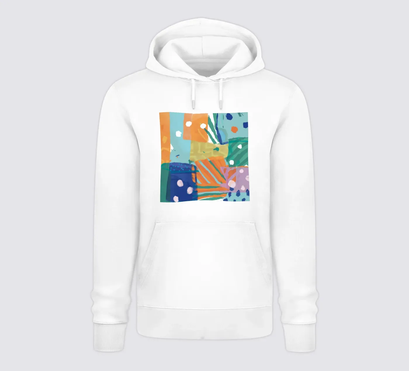 Texture patchwork astratta felpa con cappuccio da Frosh Pallete