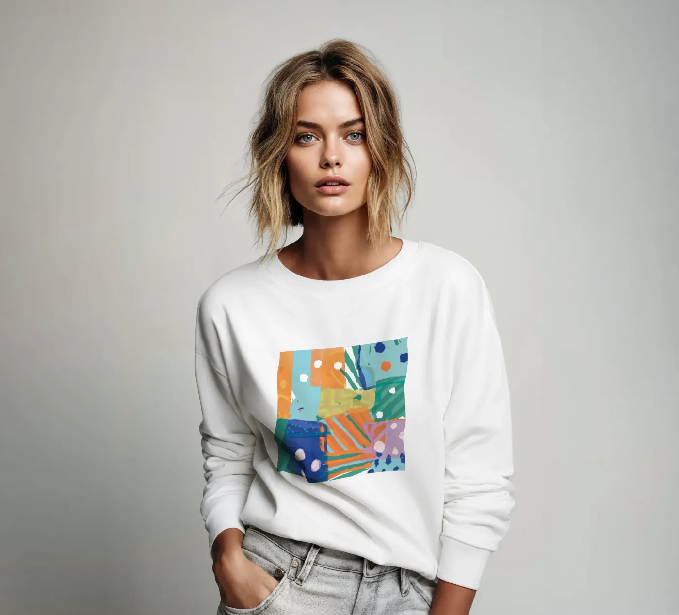 Patchwork Texture Abstract sweat de Frosh Pallete