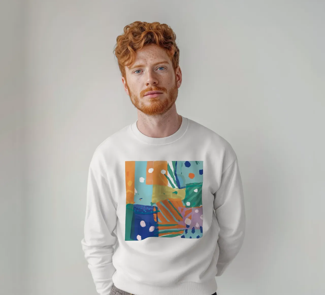 Texture patchwork abstraite sweat de Frosh Pallete