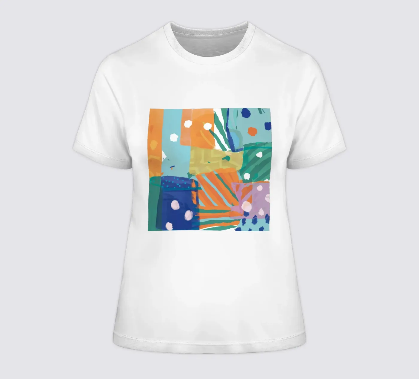Texture patchwork astratta t-shirt da donna da Frosh Pallete