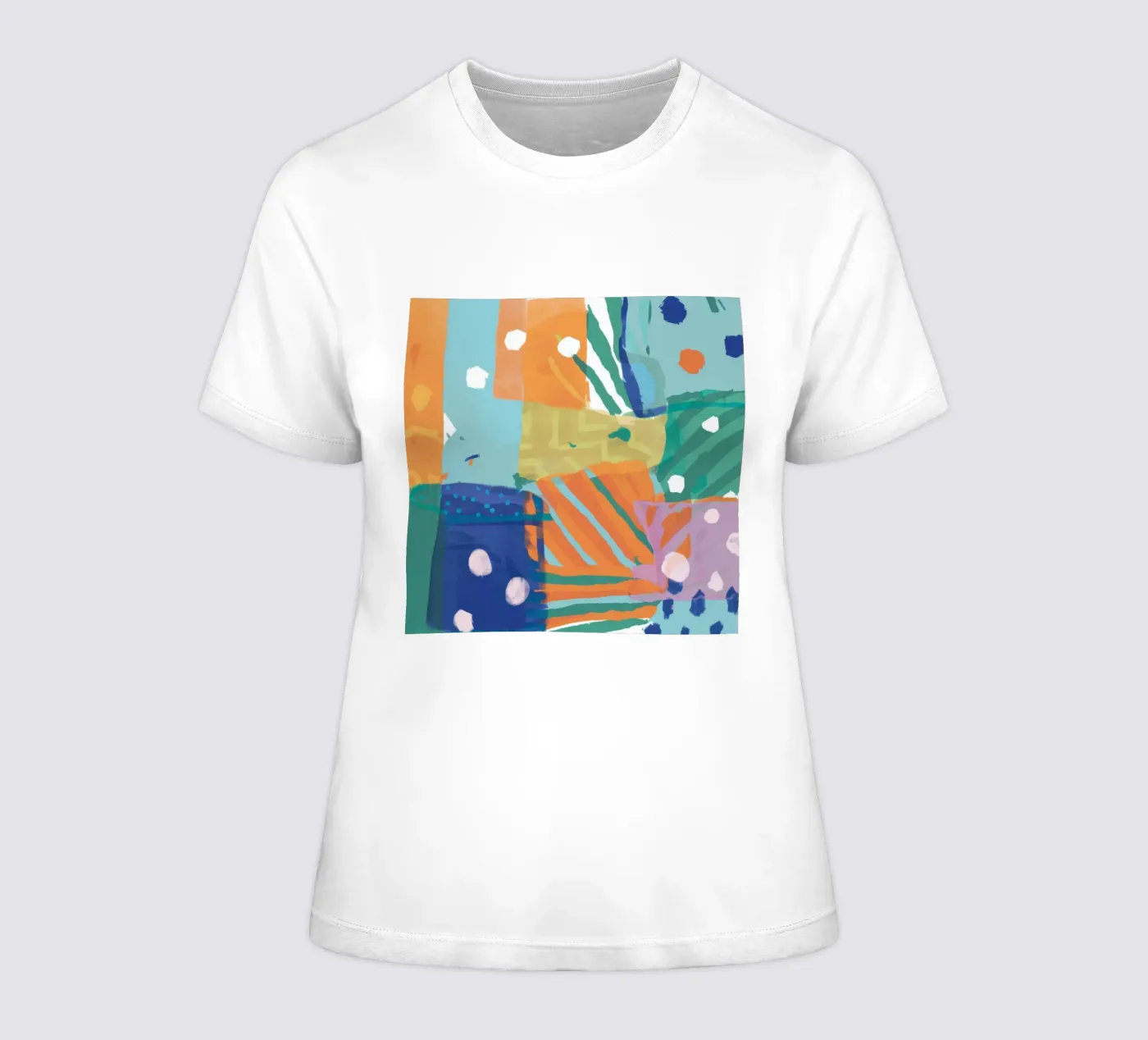 Texture patchwork astratta t-shirt da donna da Frosh Pallete