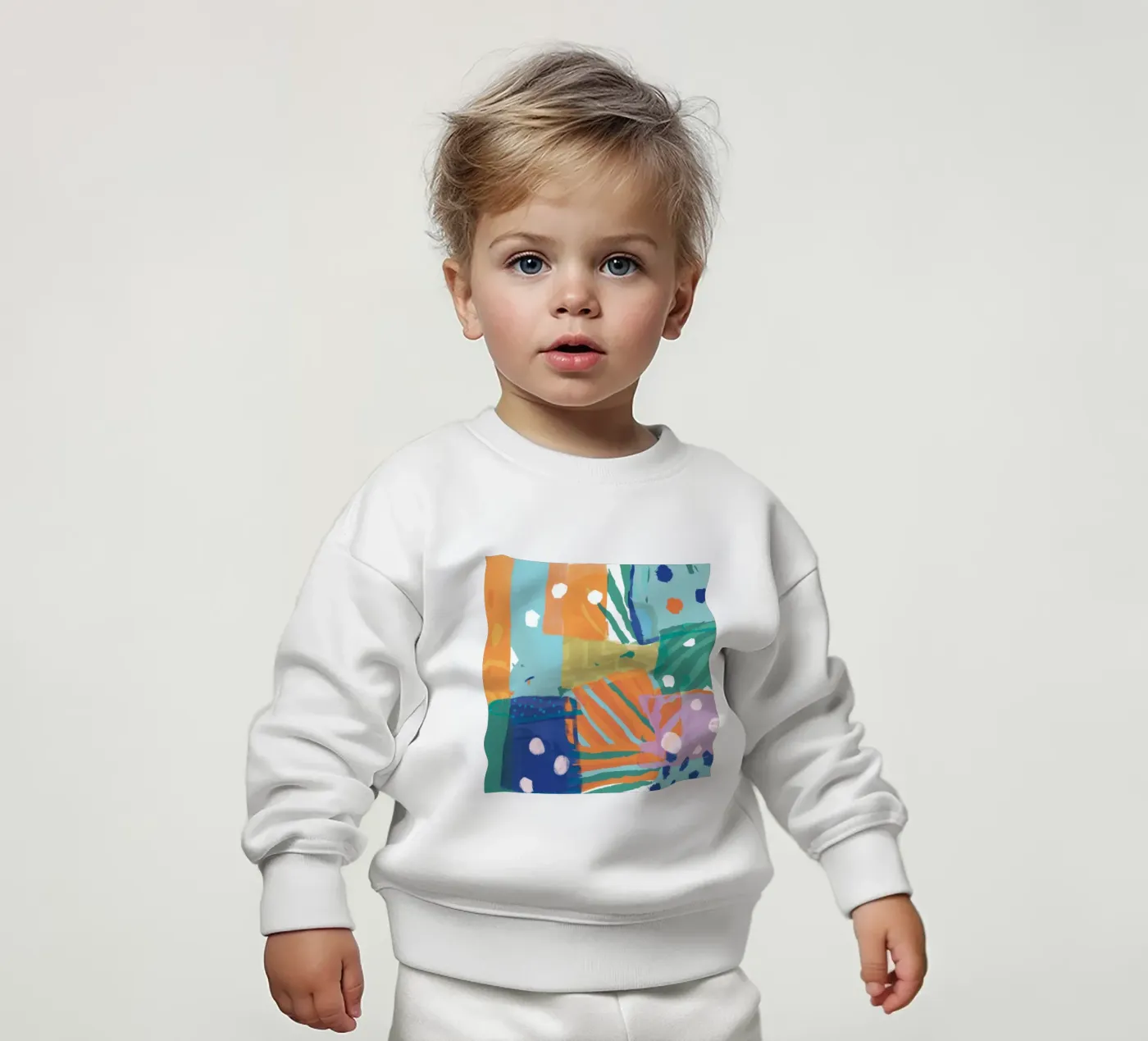 Texture patchwork astratta felpa neonato da Frosh Pallete