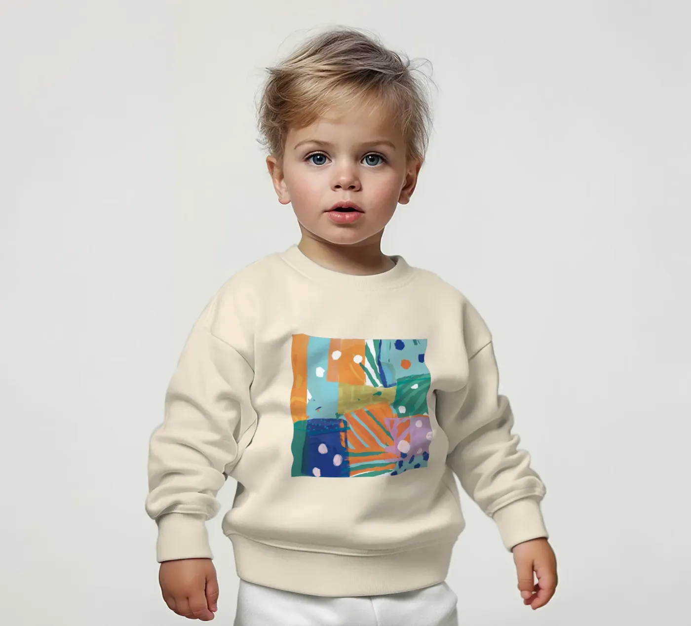 Texture patchwork astratta felpa neonato da Frosh Pallete