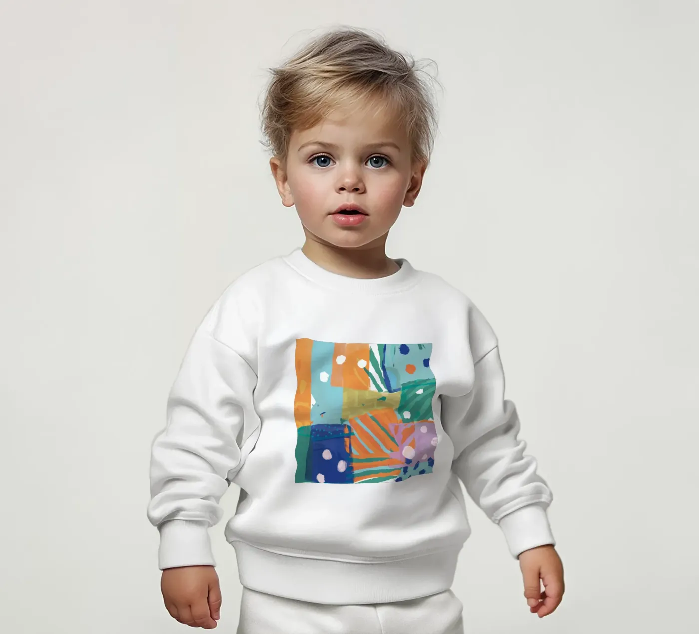 Texture patchwork astratta felpa neonato da Frosh Pallete