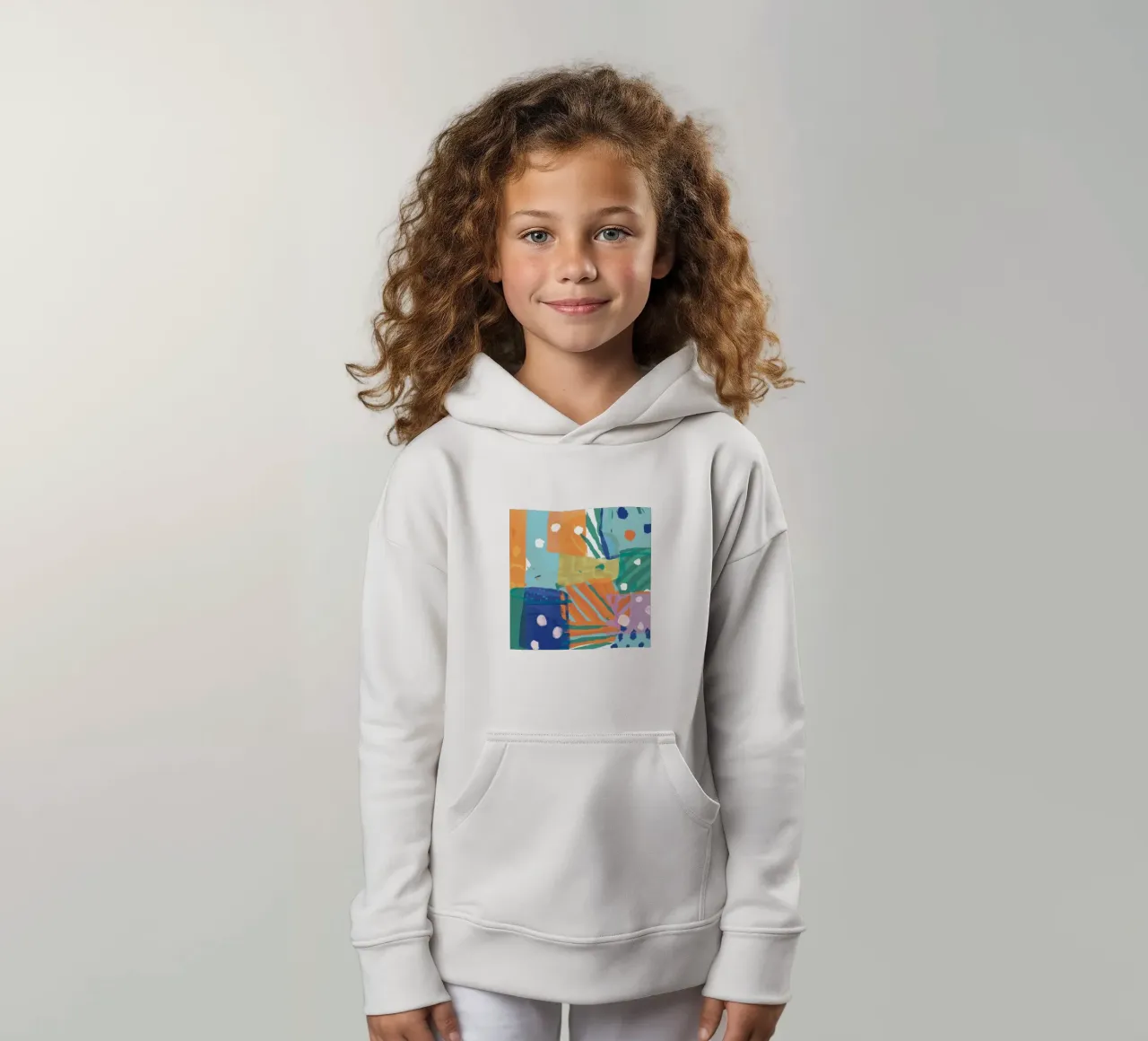 Texture patchwork astratta felpa bambino con cappuccio da Frosh Pallete