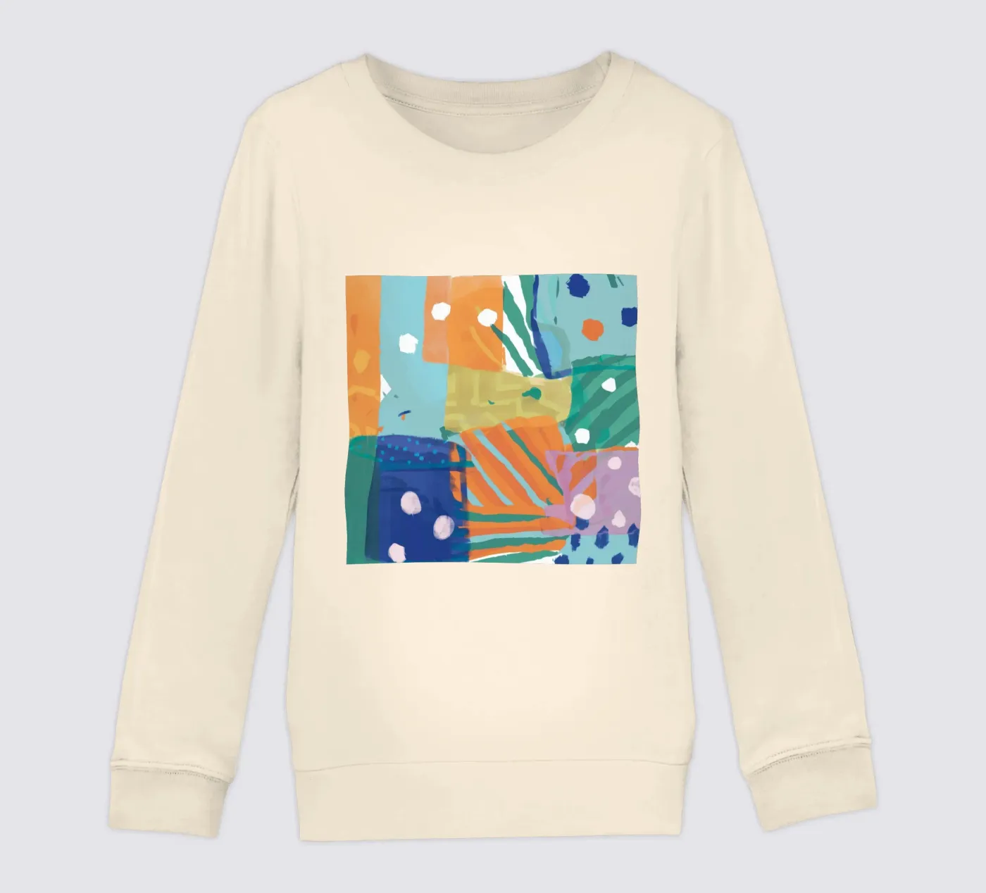 Patchwork Textuur Abstract kinder sweatshirt van Frosh Pallete