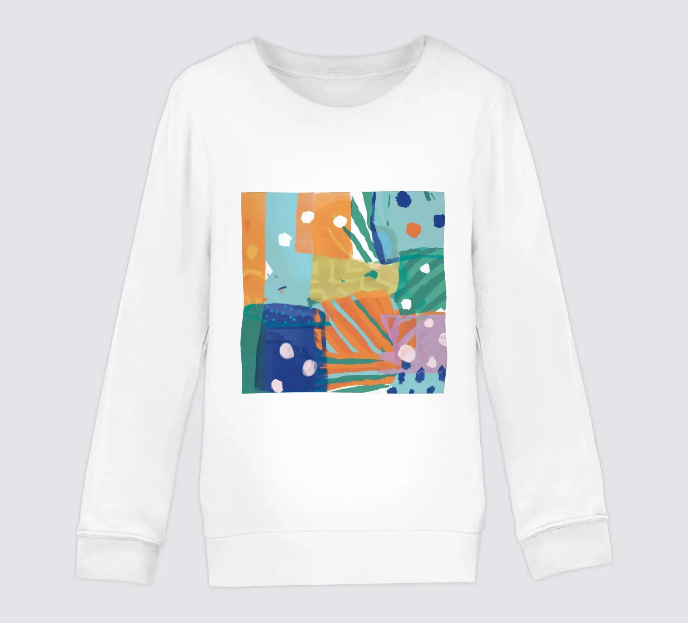 Patchwork Textuur Abstract kinder sweatshirt van Frosh Pallete