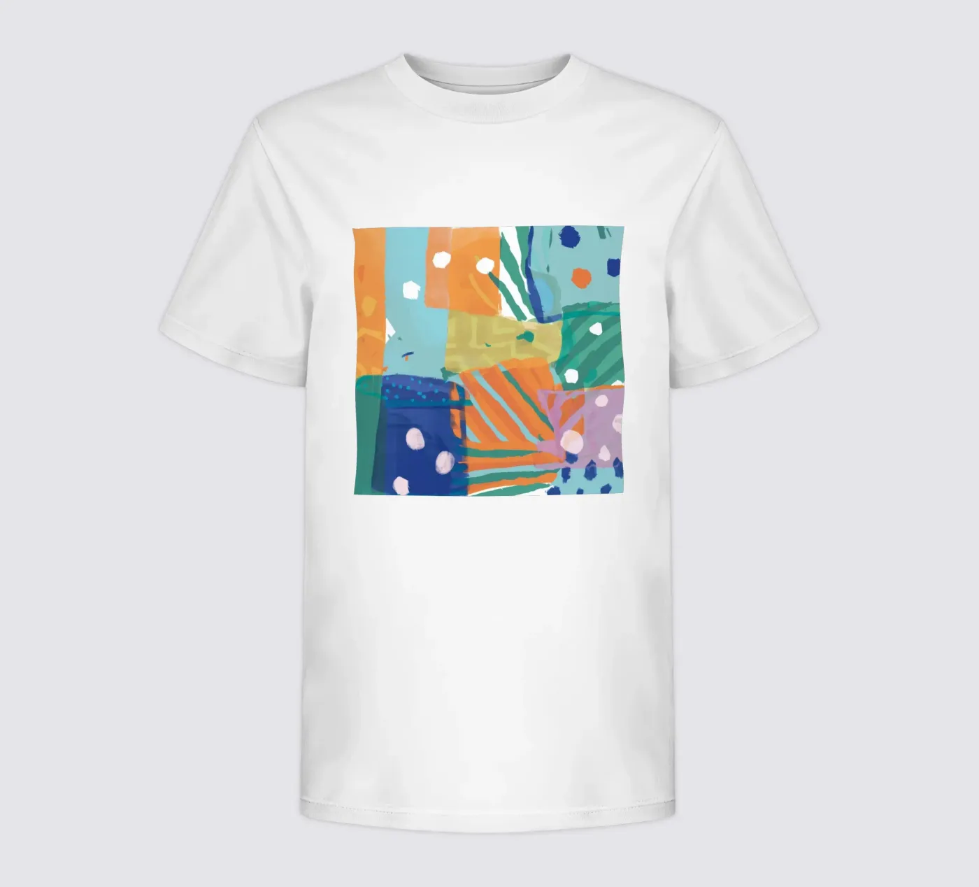Patchwork Texture Abstract Kinder T-Shirt von Frosh Pallete