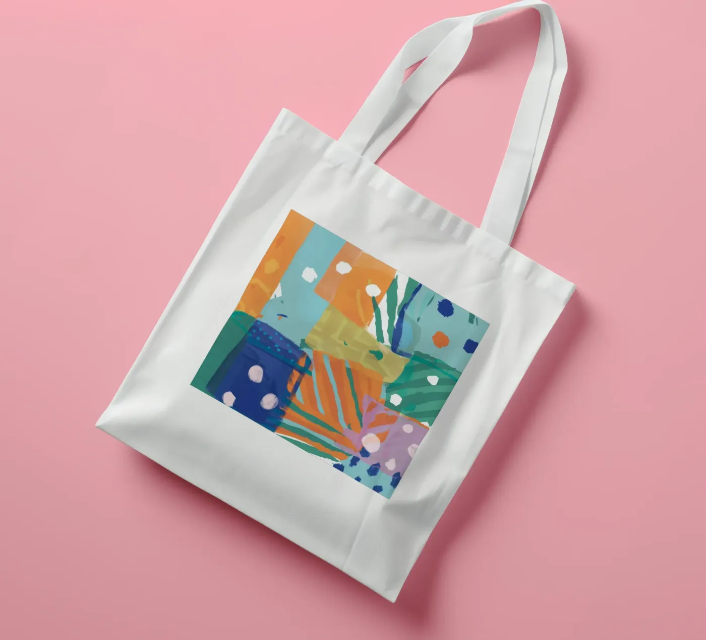Patchwork Textur Abstrakt Jutebeutel von Frosh Pallete