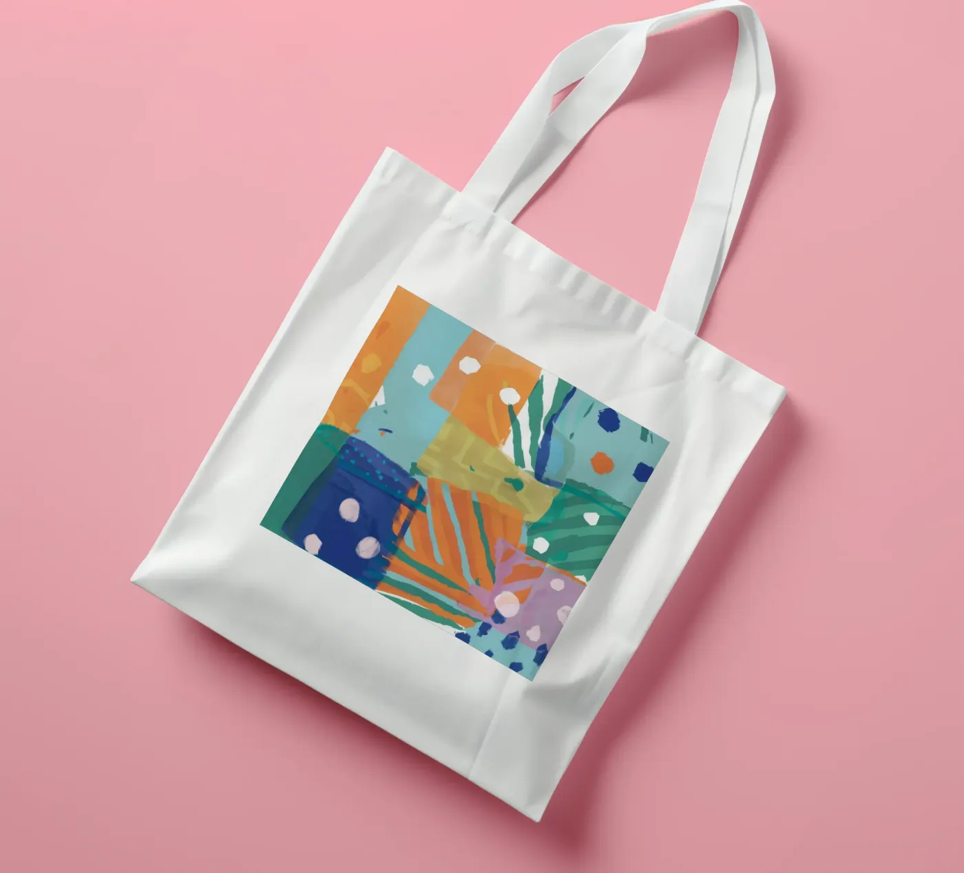 Patchwork Texture Abstract jute draagtas van Frosh Pallete