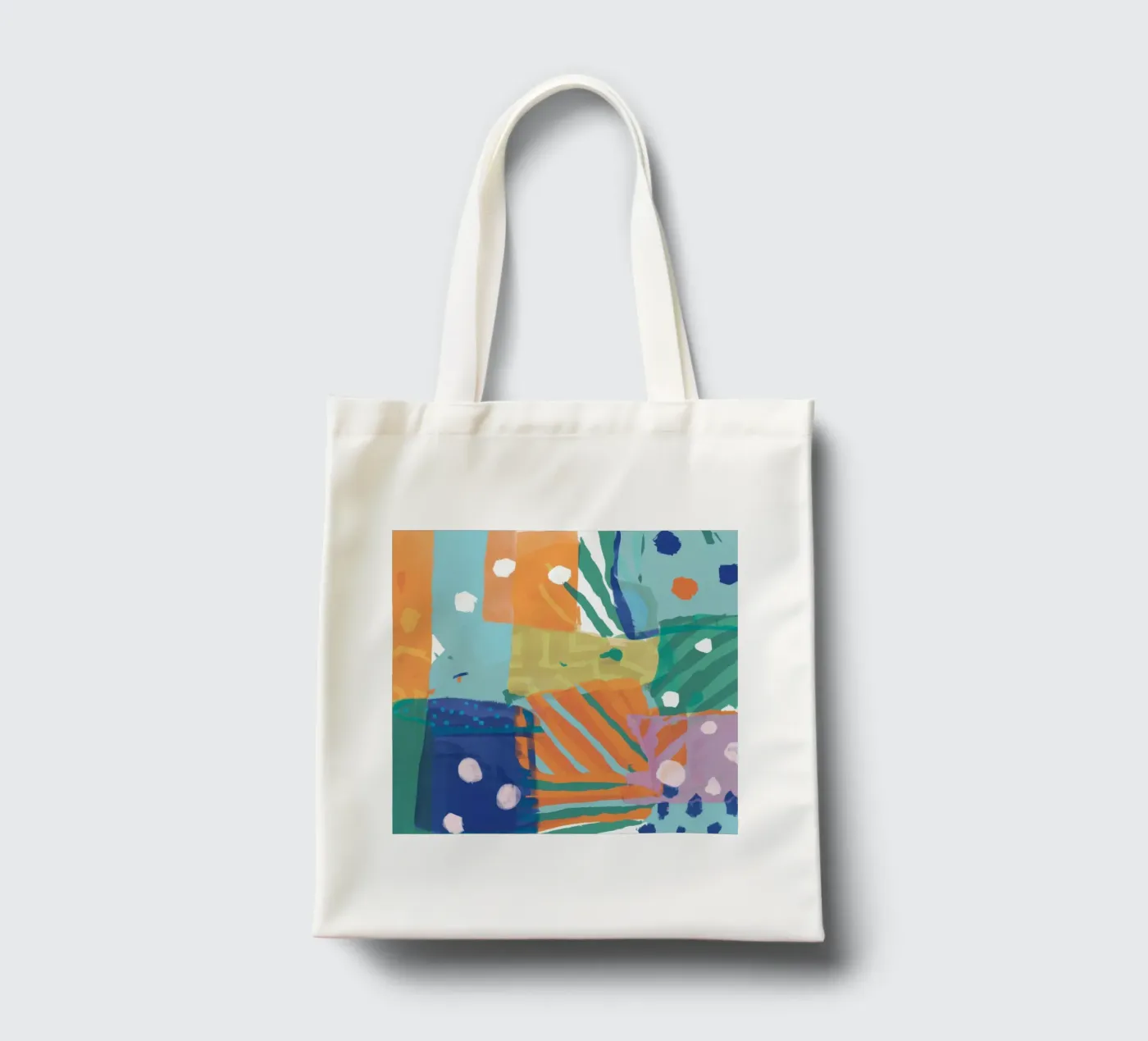 Patchwork Texture Abstract jute draagtas van Frosh Pallete