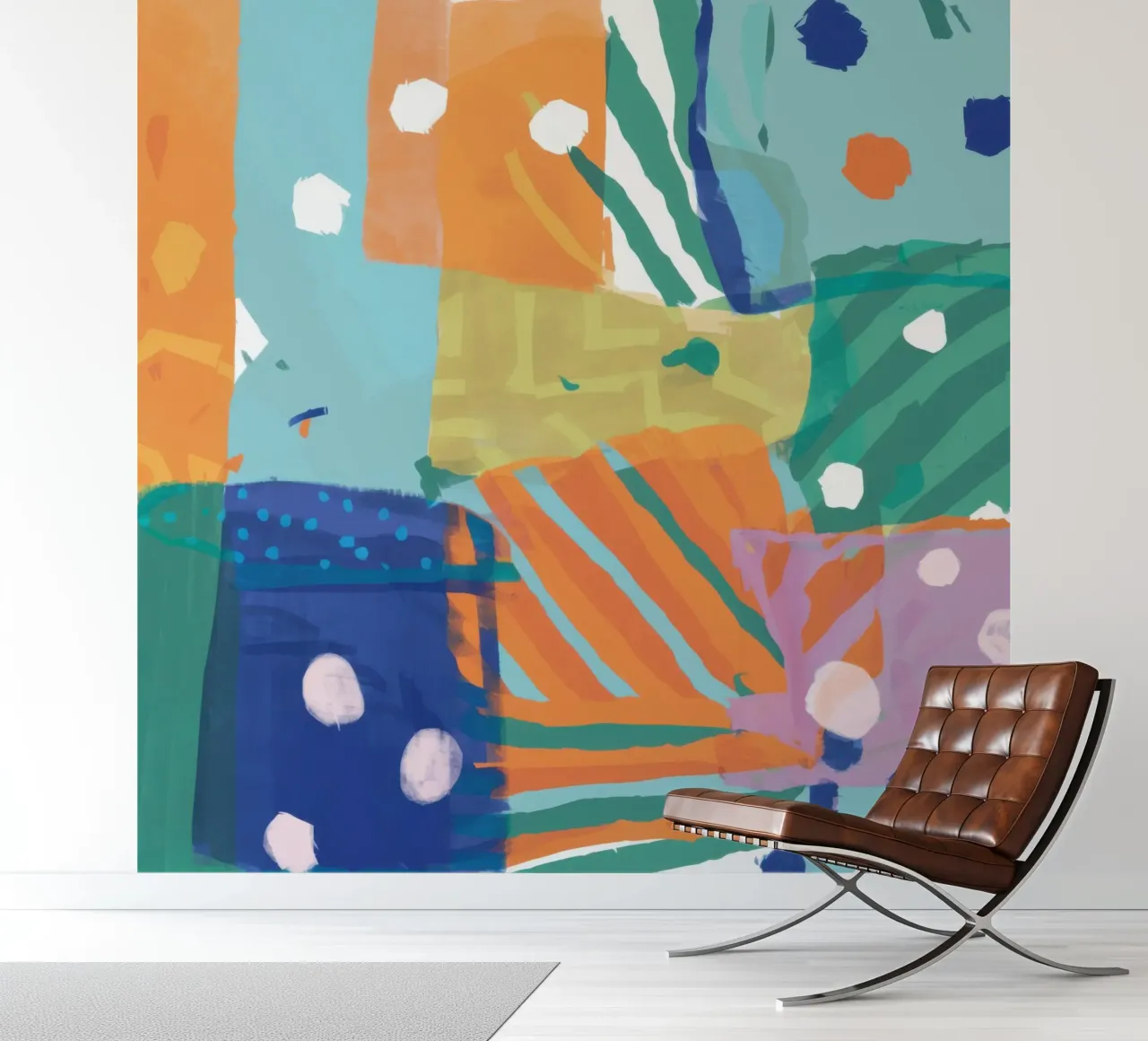 Patchwork Textuur Abstract fotobehang van Frosh Pallete