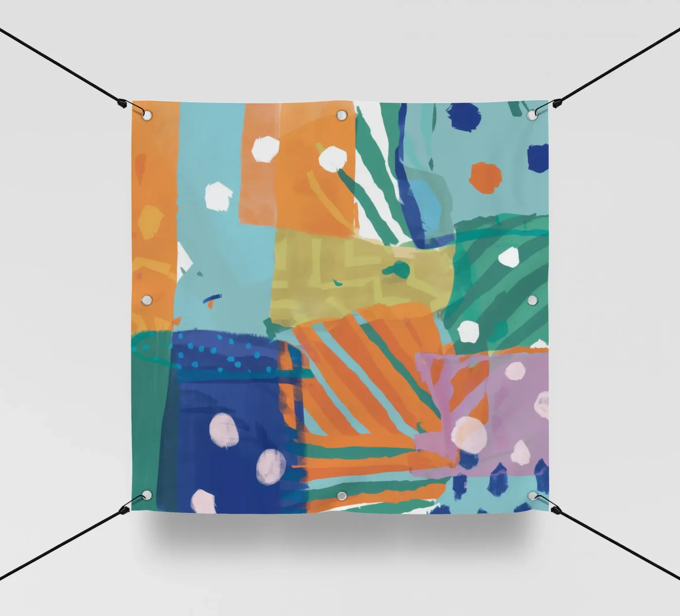 Patchwork Textuur Abstract pvc-zeil van Frosh Pallete