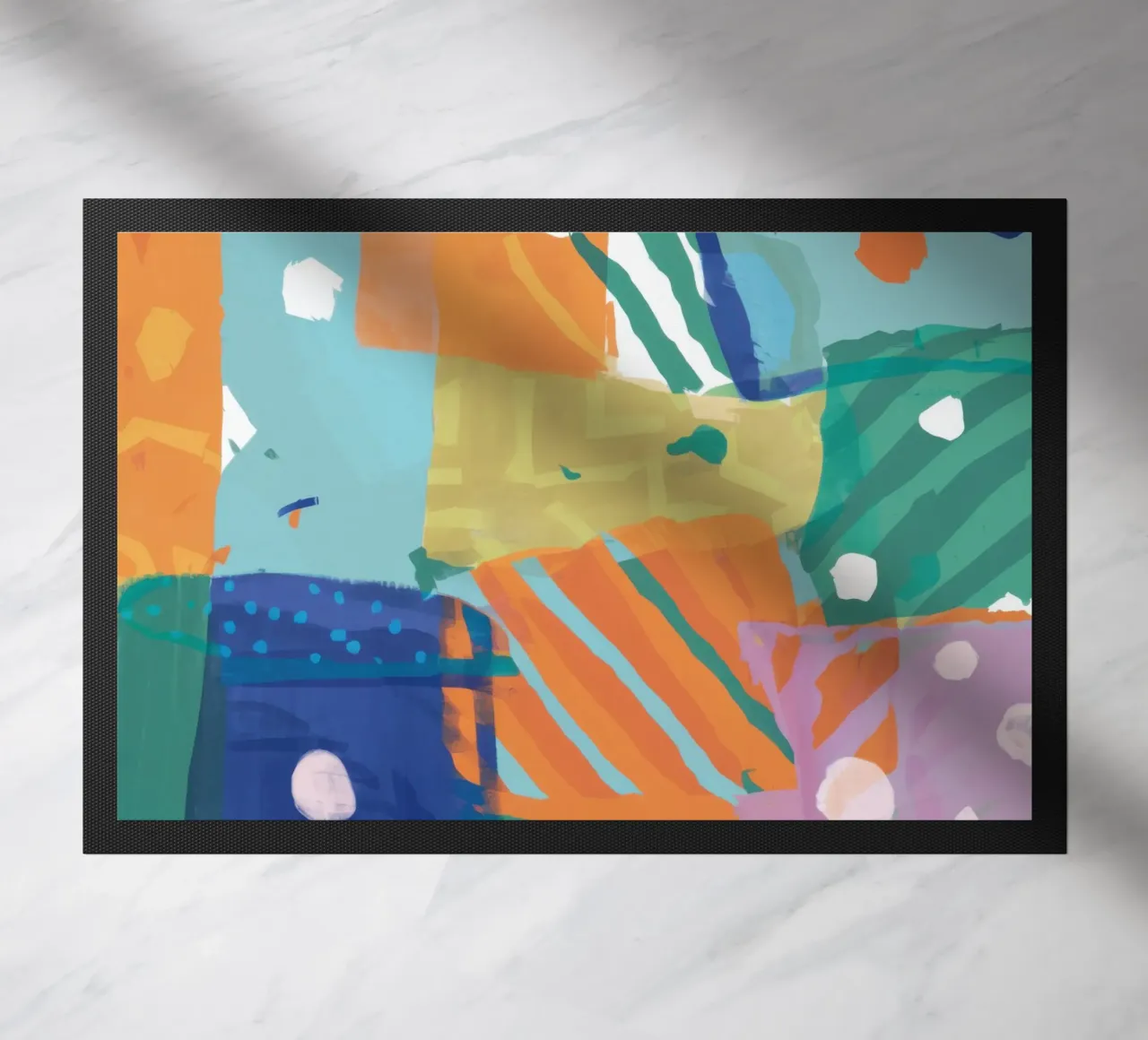 Patchwork Texture Abstract doormat by Frosh Pallete
