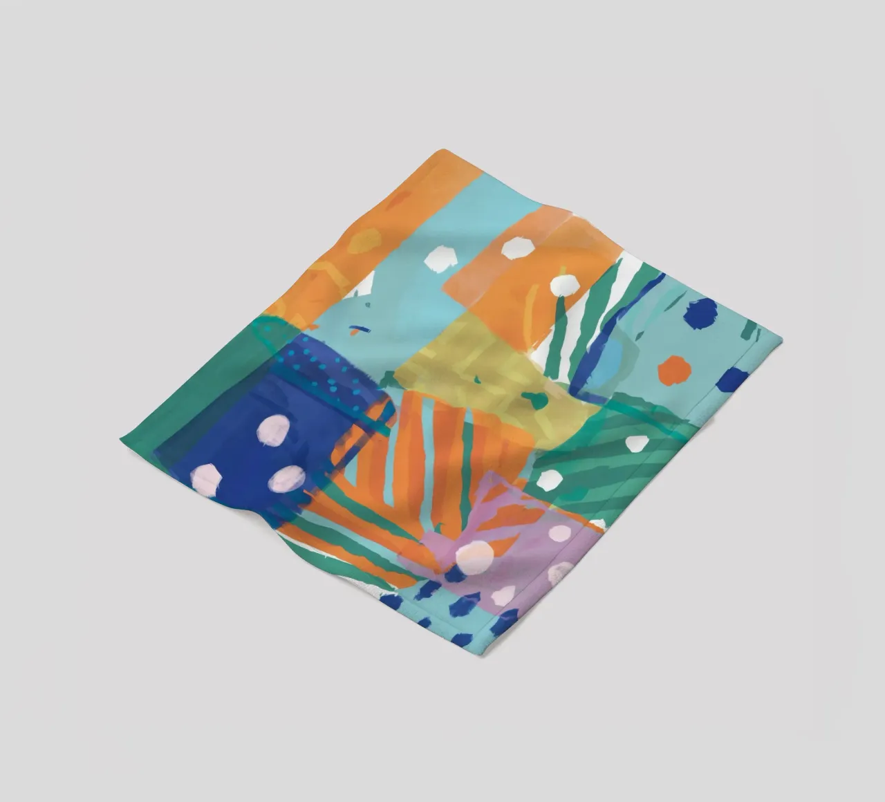 Patchwork Textur Abstrakt Fleecedecke von Frosh Pallete