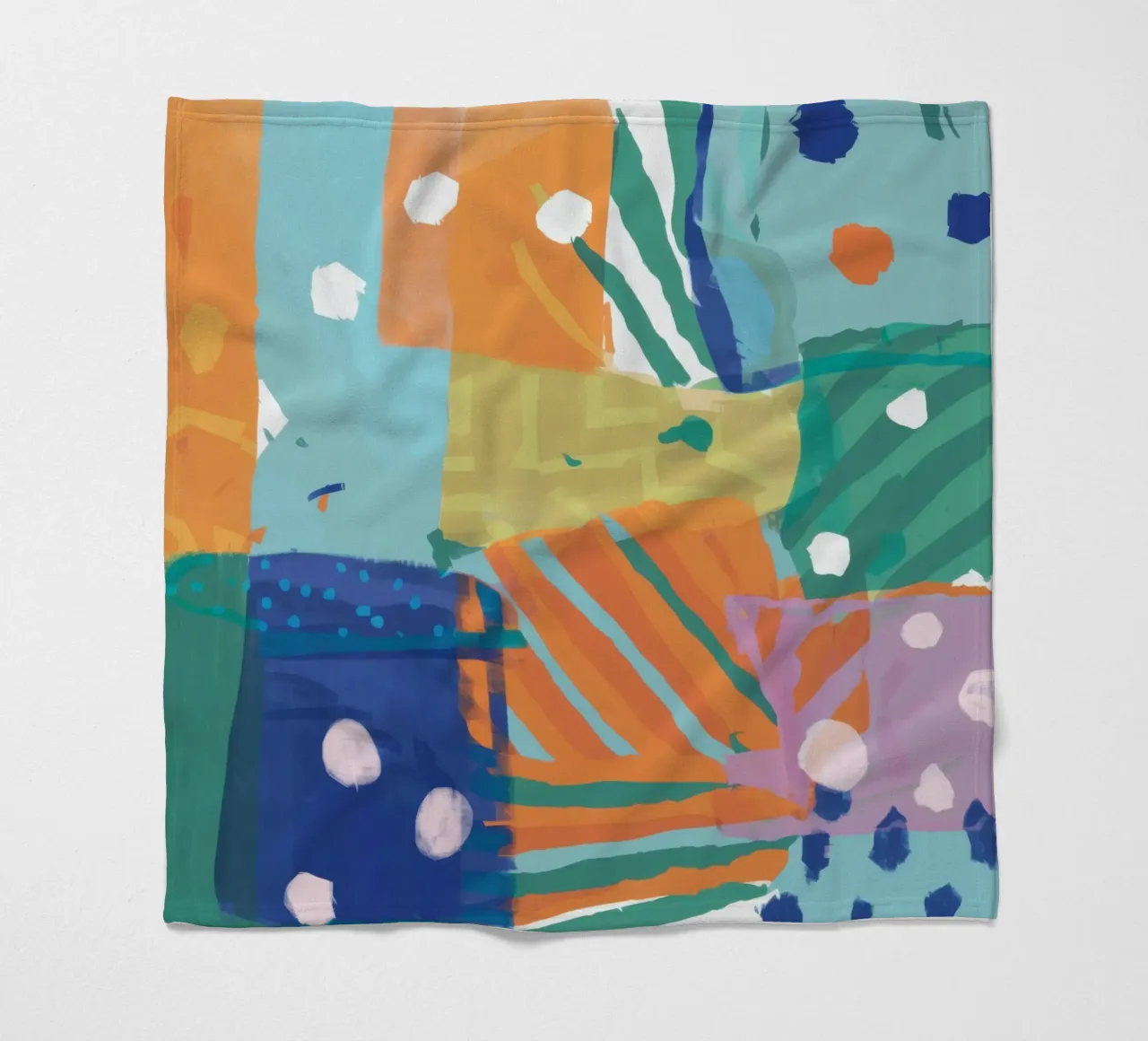 Patchwork Textur Abstrakt Fleecedecke von Frosh Pallete