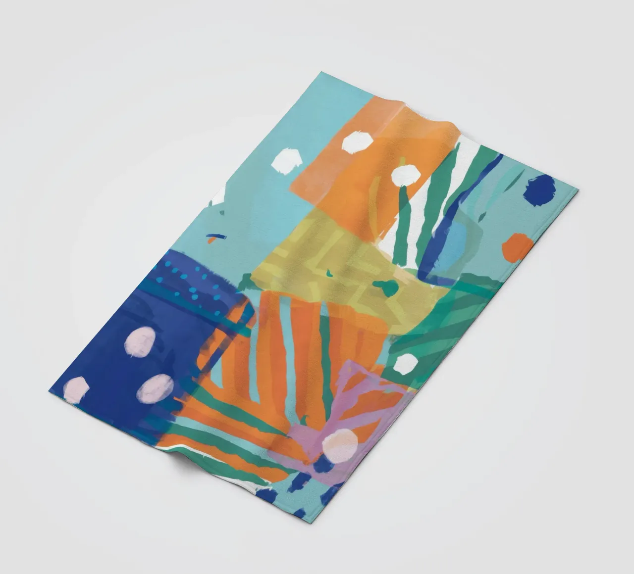 Patchwork Textur Abstrakt Fleecedecke von Frosh Pallete