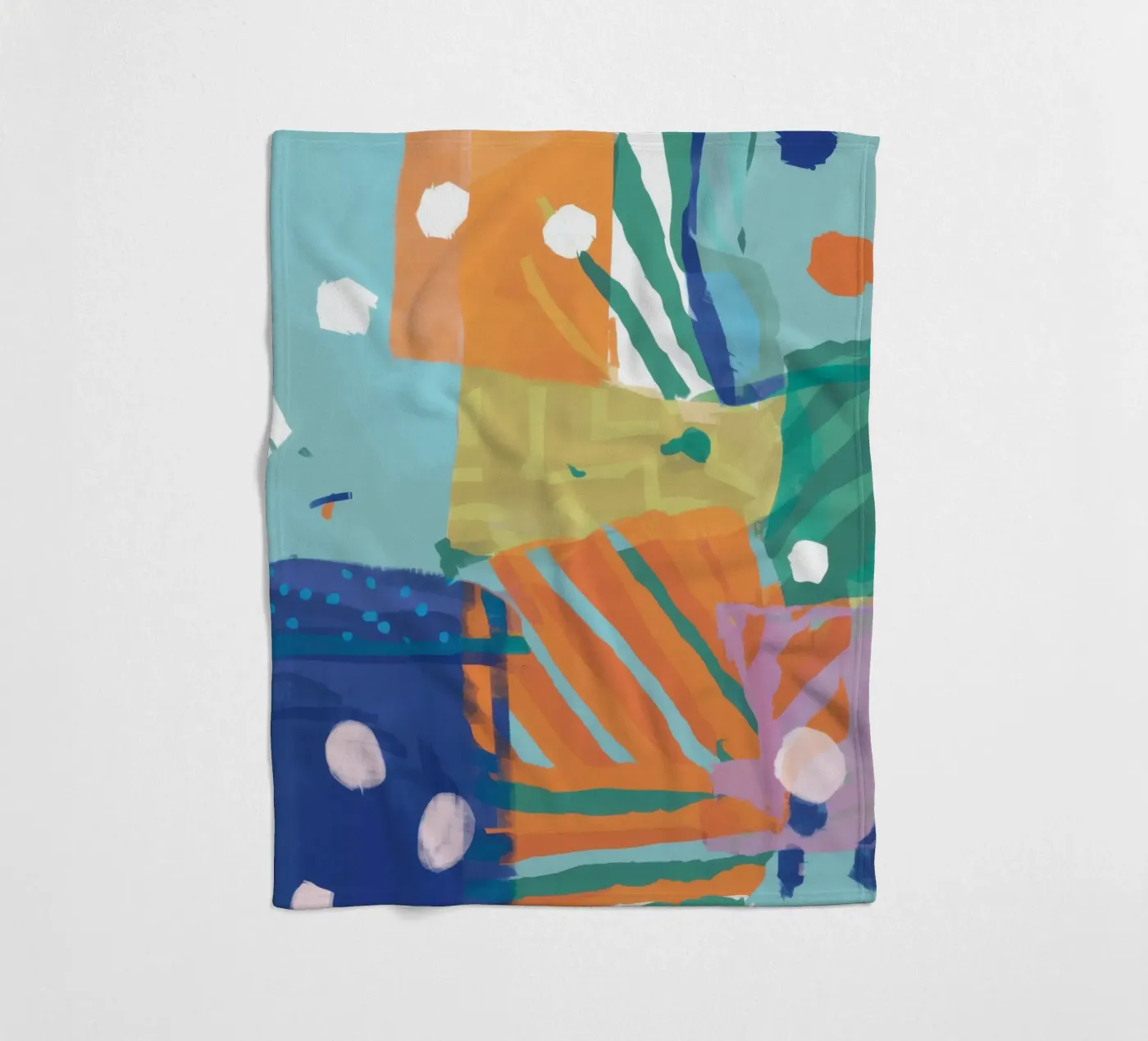 Patchwork Texture Abstract Fleecedecke von Frosh Pallete