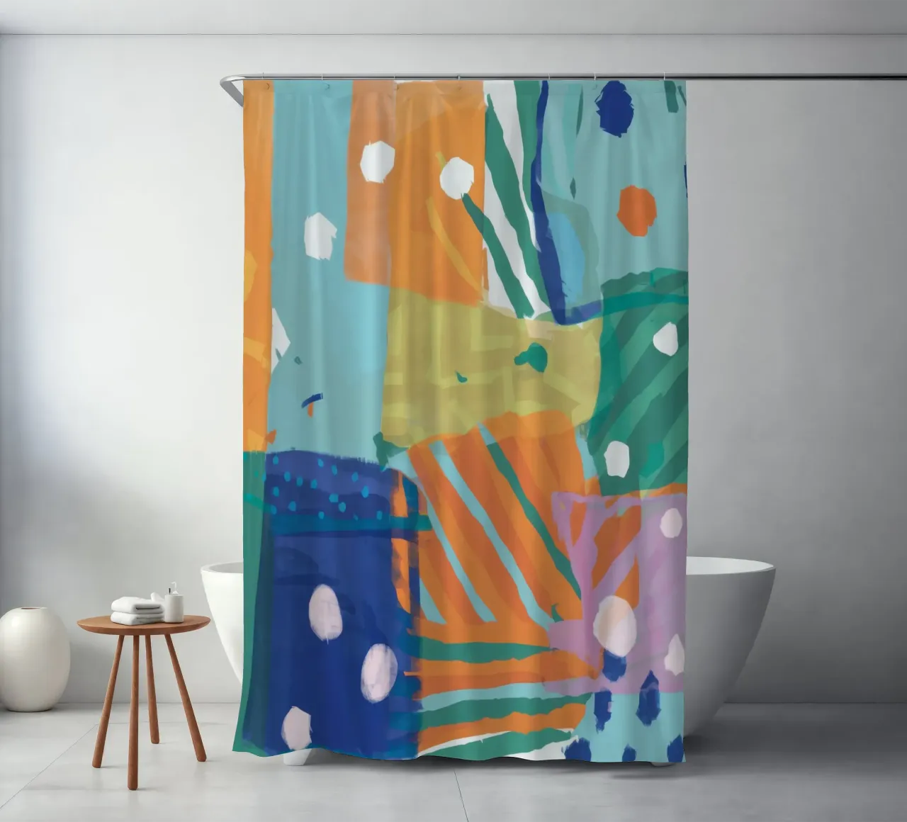 Patchwork Textur Abstrakt Duschvorhang von Frosh Pallete