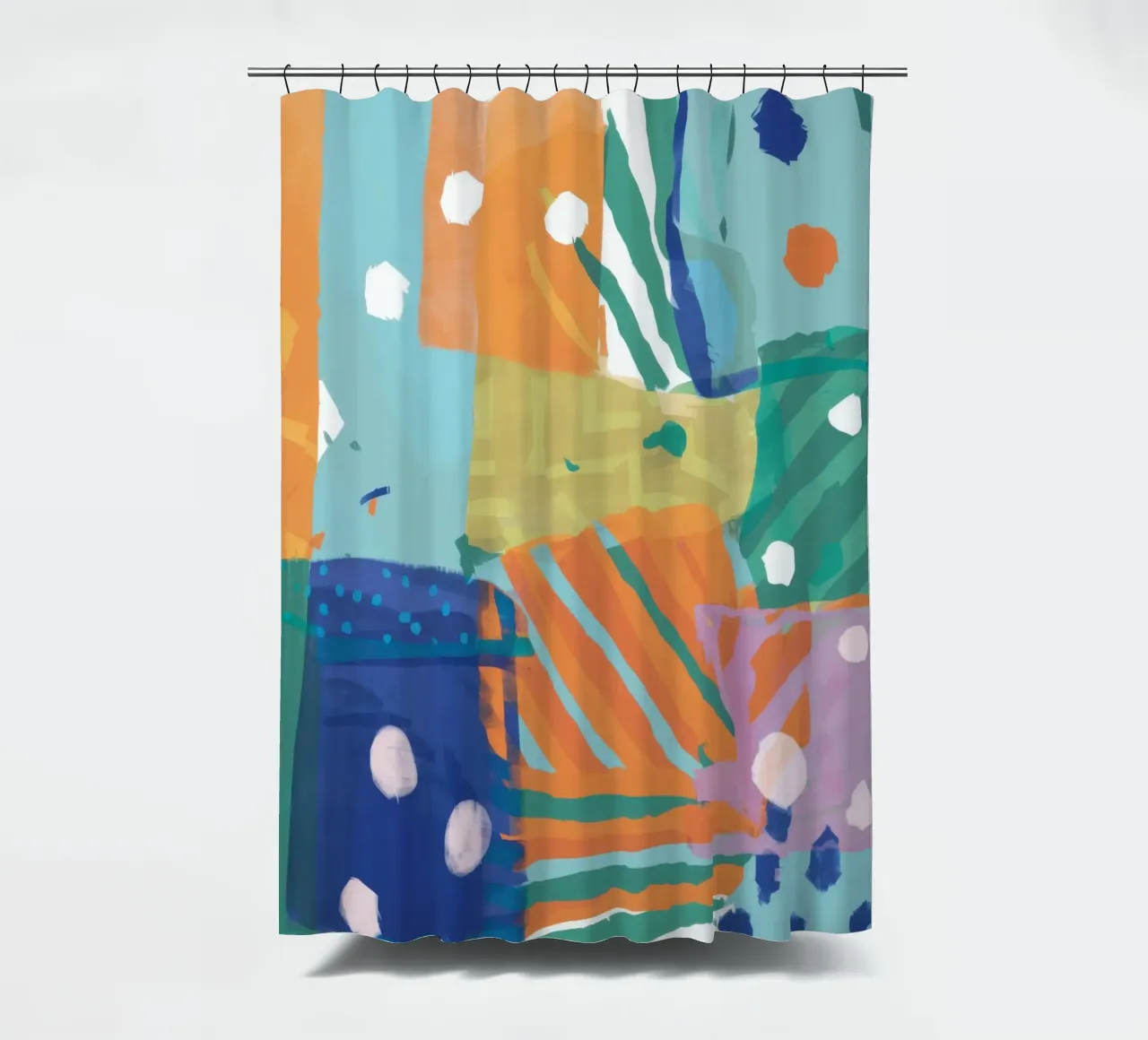 Patchwork Texture Abstract shower curtain by Frosh Pallete
