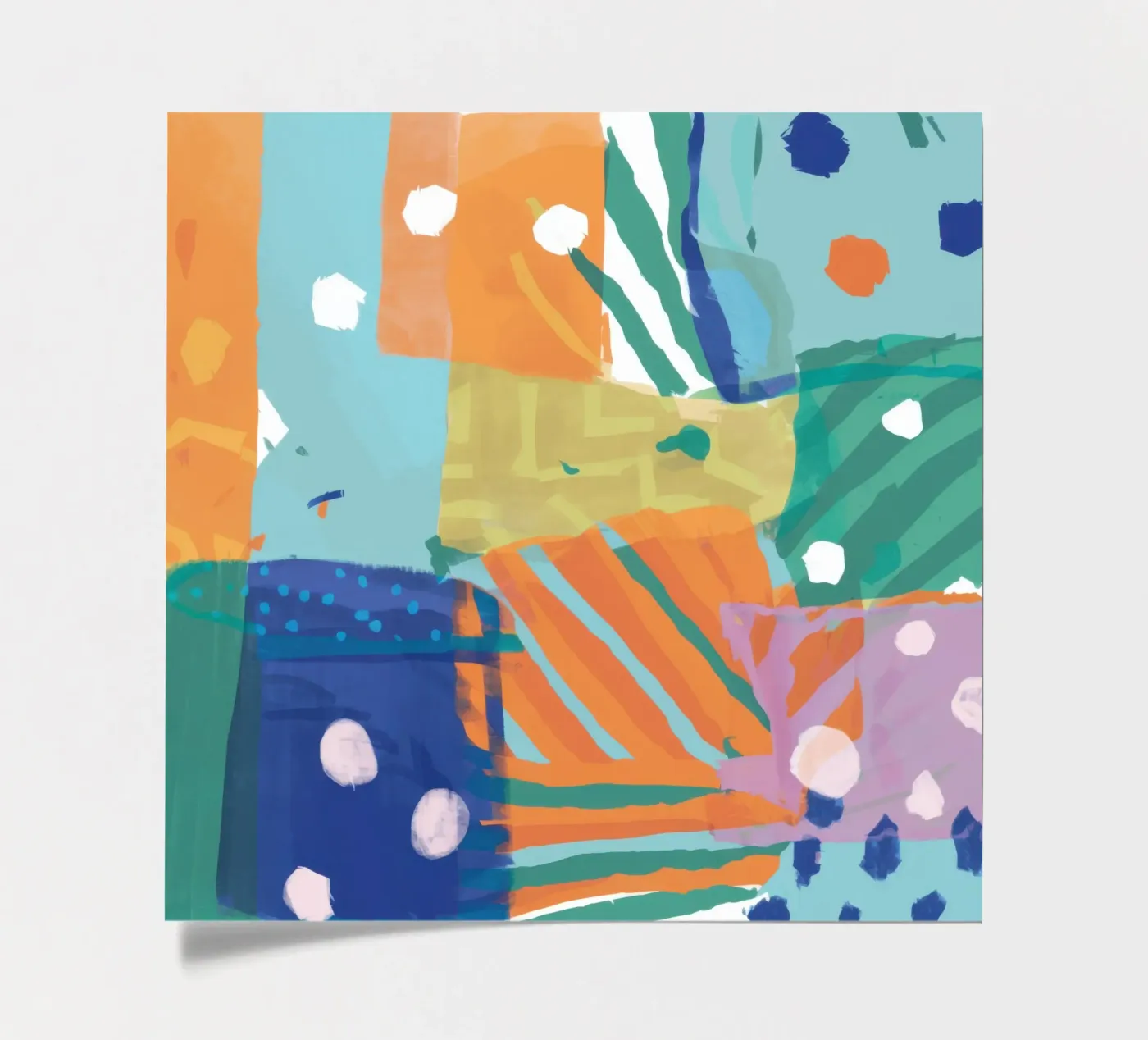 Patchwork Textuur Abstract stickervel van Frosh Pallete