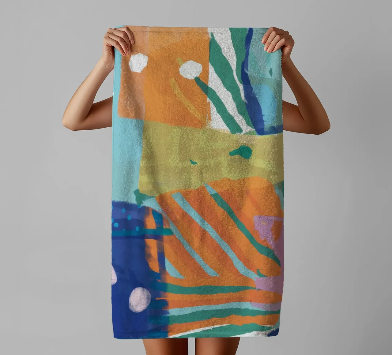 Patchwork Texture Abstract towel by Frosh Pallete