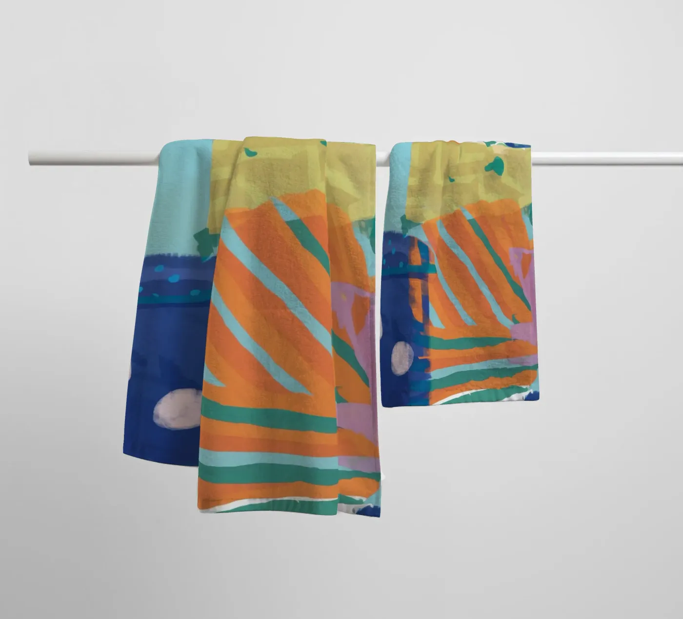 Patchwork Texture Abstract towel by Frosh Pallete