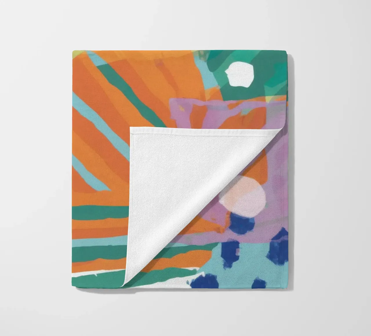 Patchwork Textur Abstrakt Strandtuch von Frosh Pallete