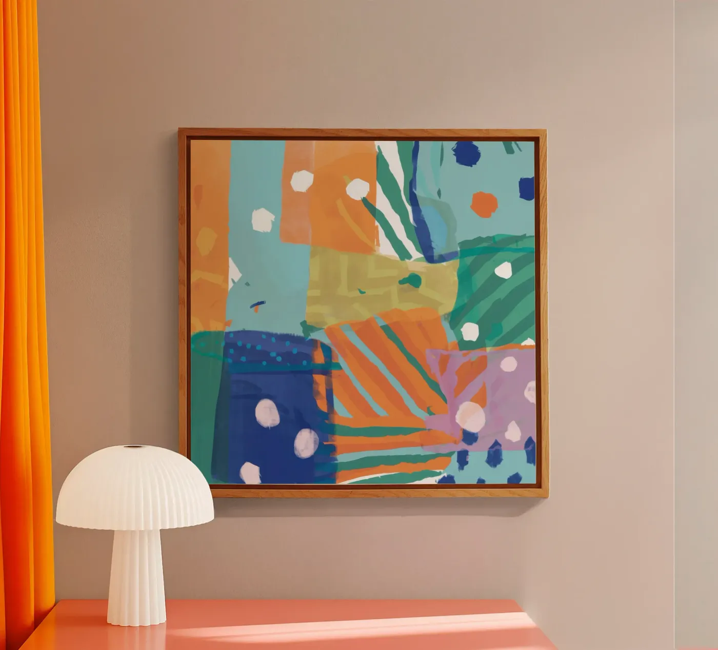 Patchwork Texture Abstract Acryl-Glas von Frosh Pallete