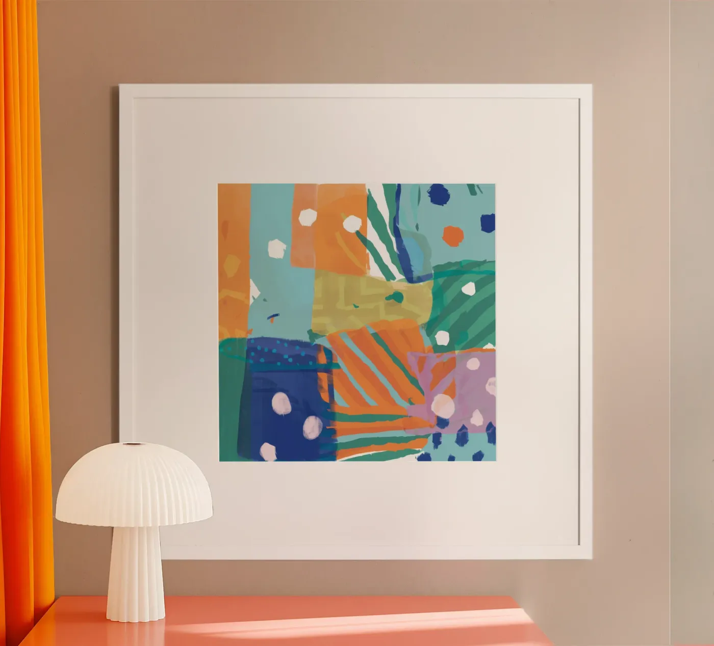 Patchwork Textuur Abstract hahnemühle van Frosh Pallete