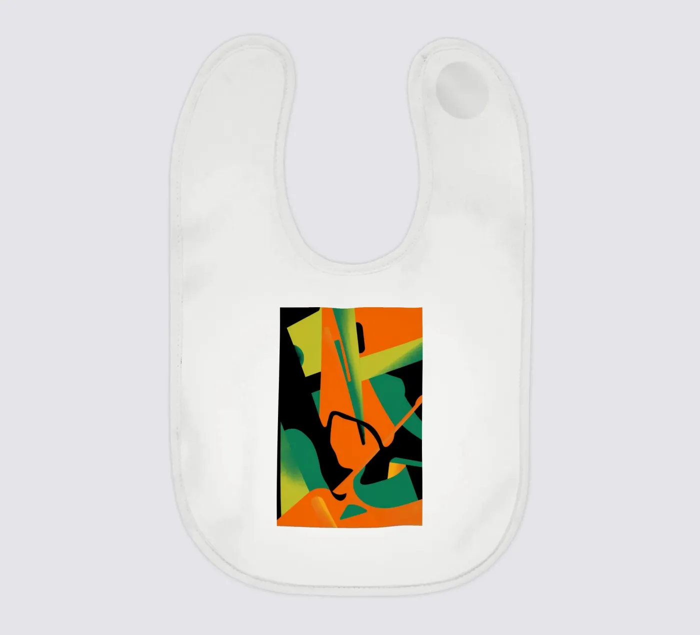 Bold Shape Abstract baby bib by Obs Canvas