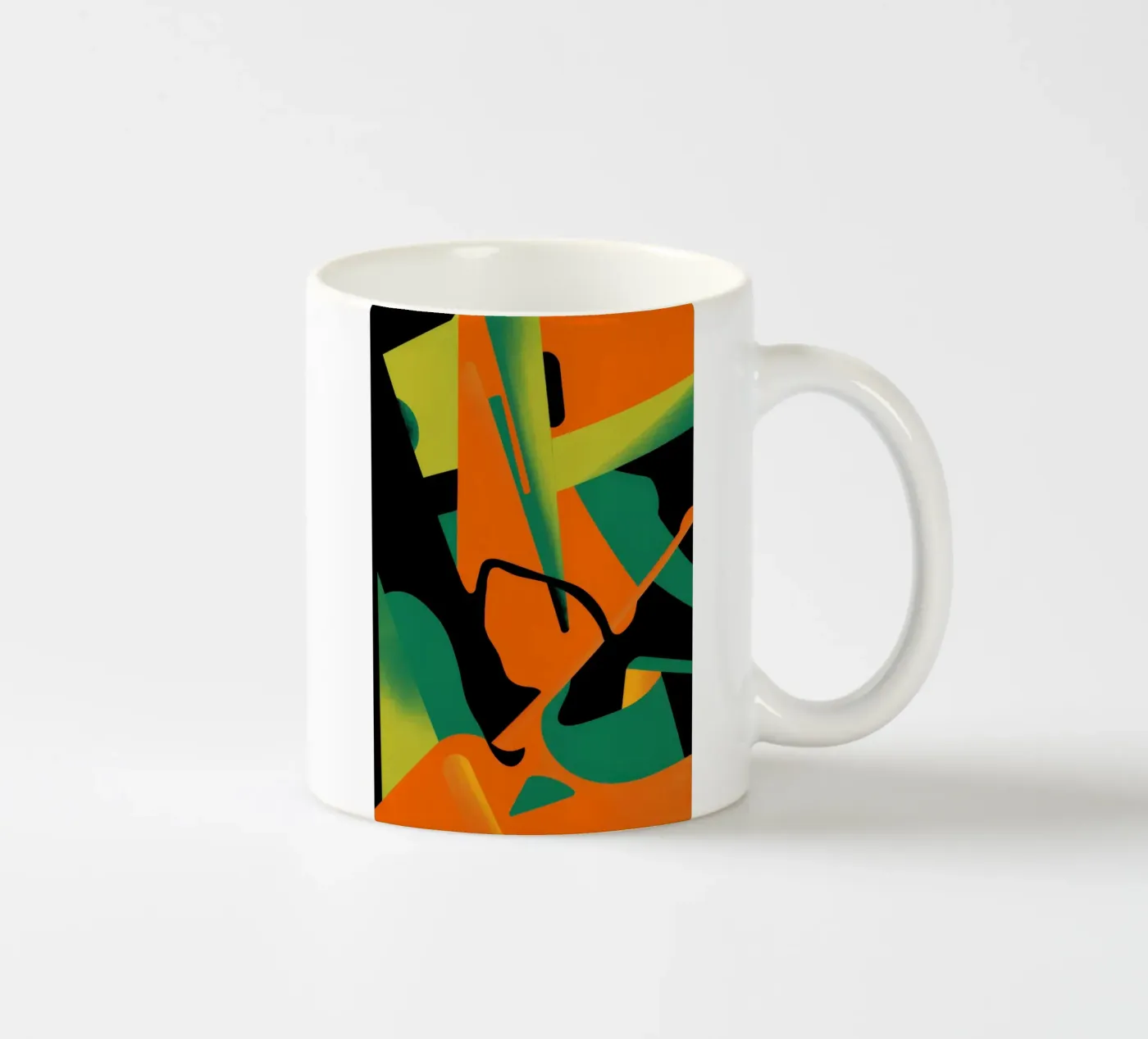 Bold Shape Abstract ceramic mug by Obs Canvas