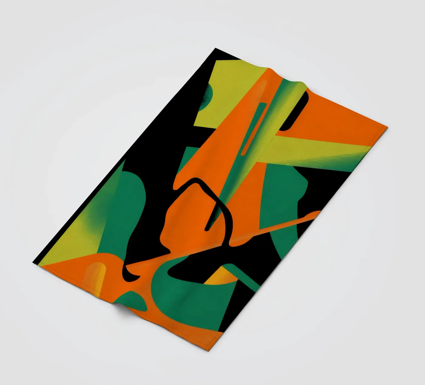 Vette Vorm Abstract fleecedeken van Obs Canvas