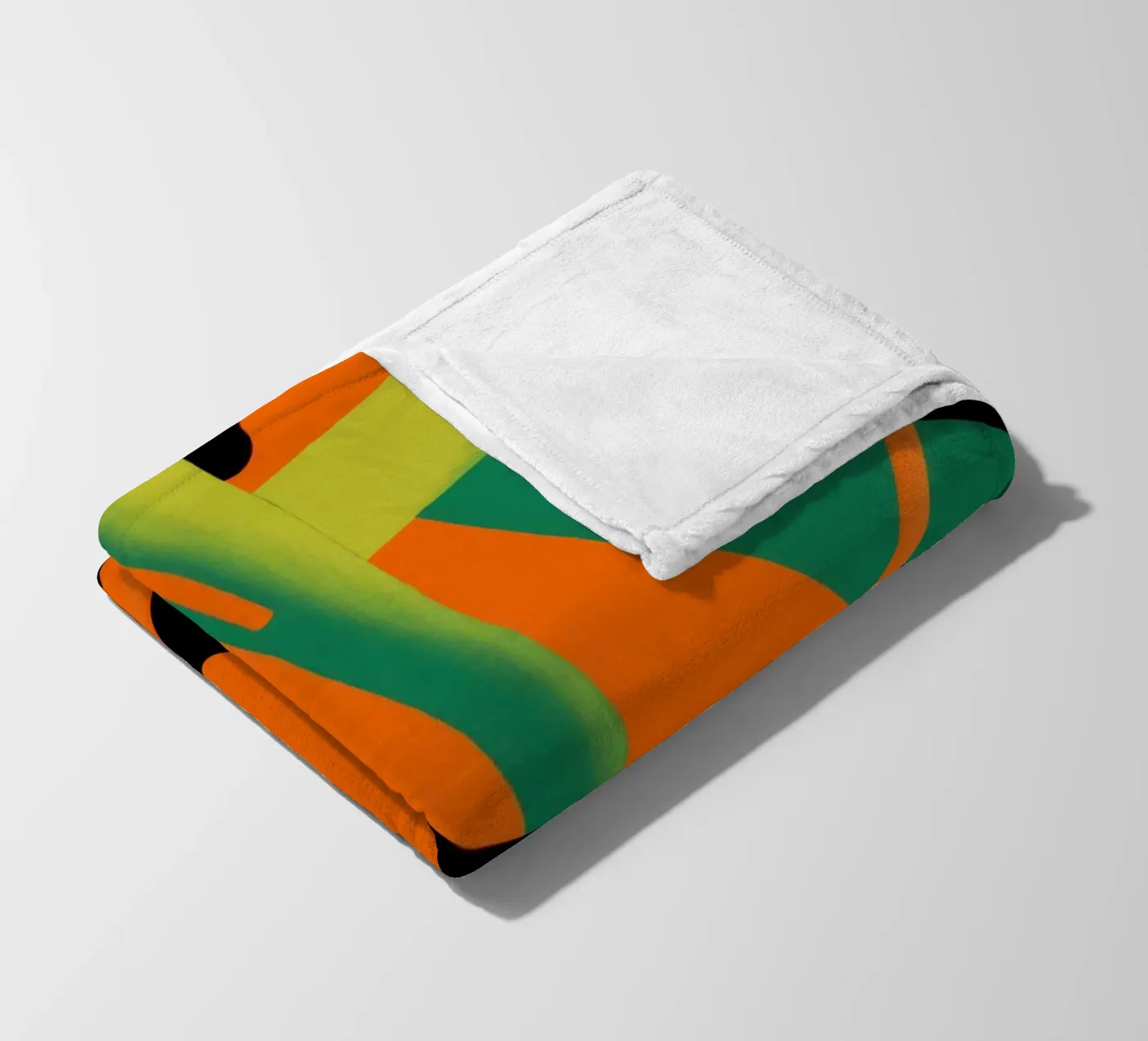 Bold Shape Abstrakt Fleecedecke von Obs Canvas