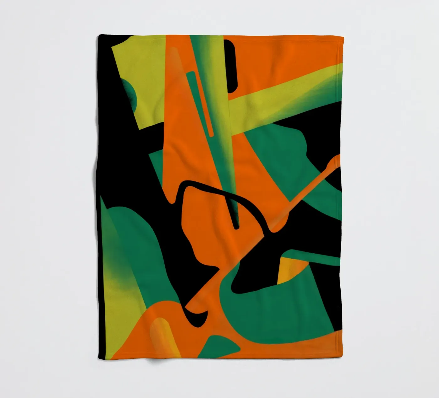 Vette Vorm Abstract fleecedeken van Obs Canvas