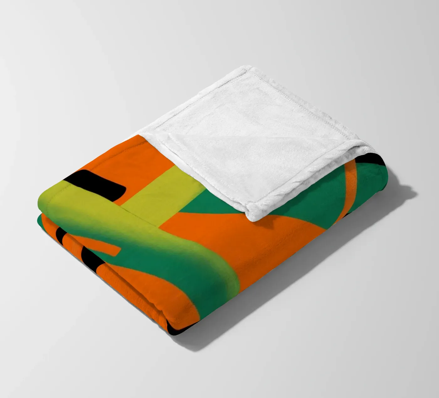 Bold Shape Abstrakt Fleecedecke von Obs Canvas