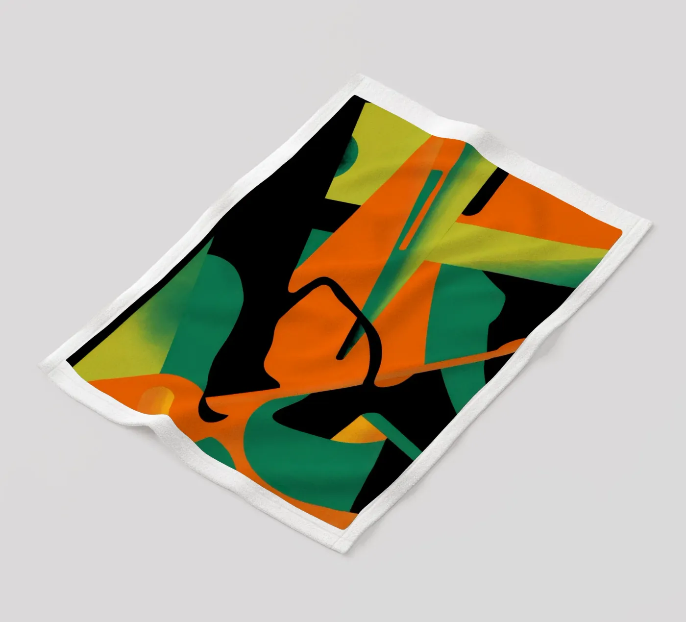 Bold Shape Abstrakt Fleecedecke von Obs Canvas