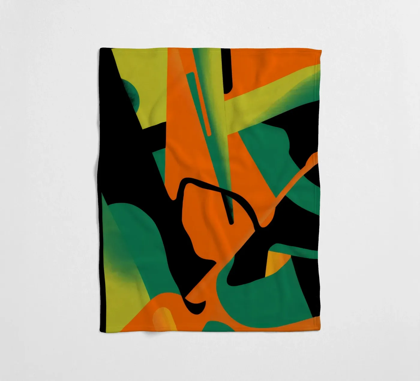 Bold Shape Abstrakt Fleecedecke von Obs Canvas