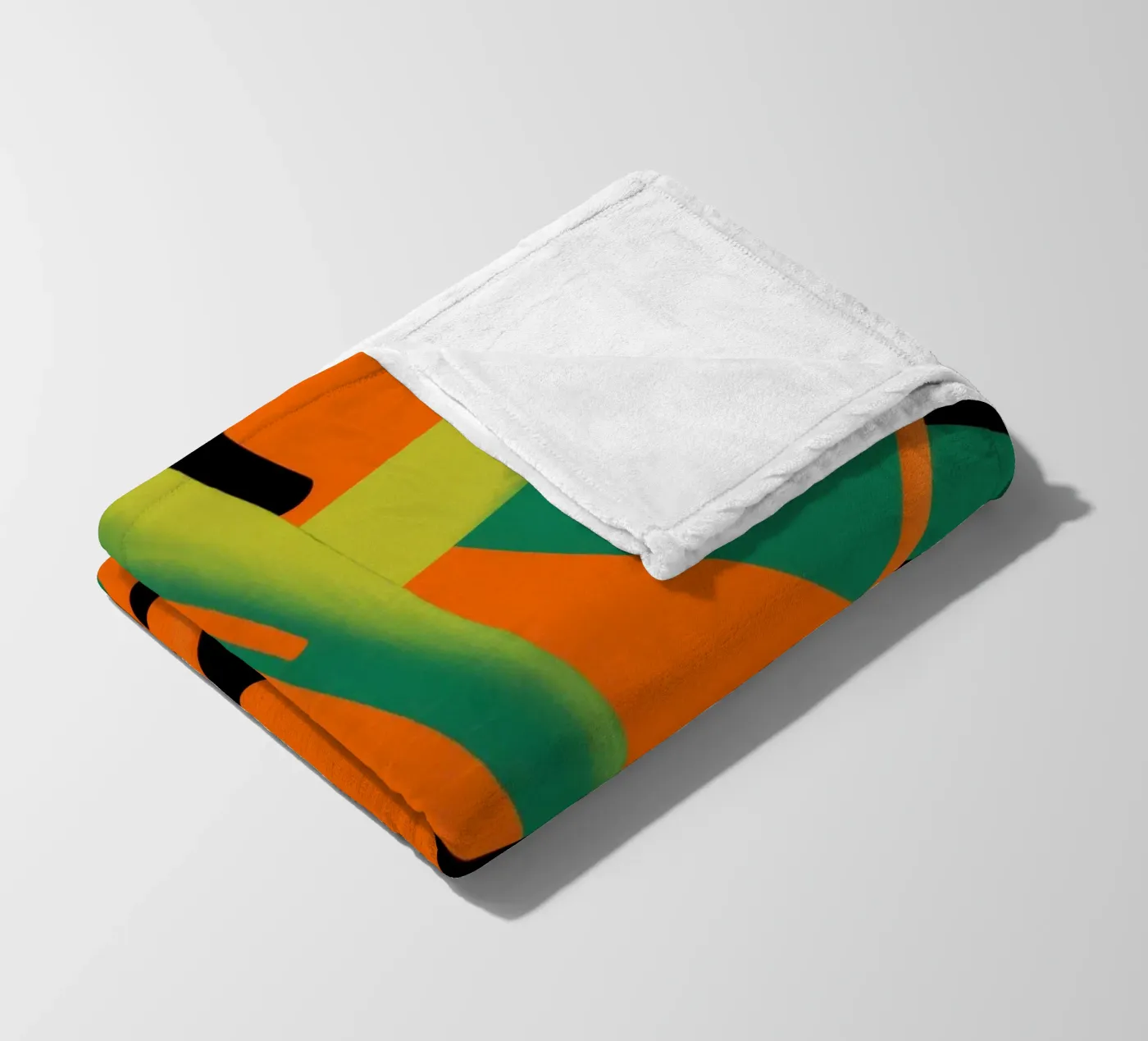 Bold Shape Abstrakt Fleecedecke von Obs Canvas