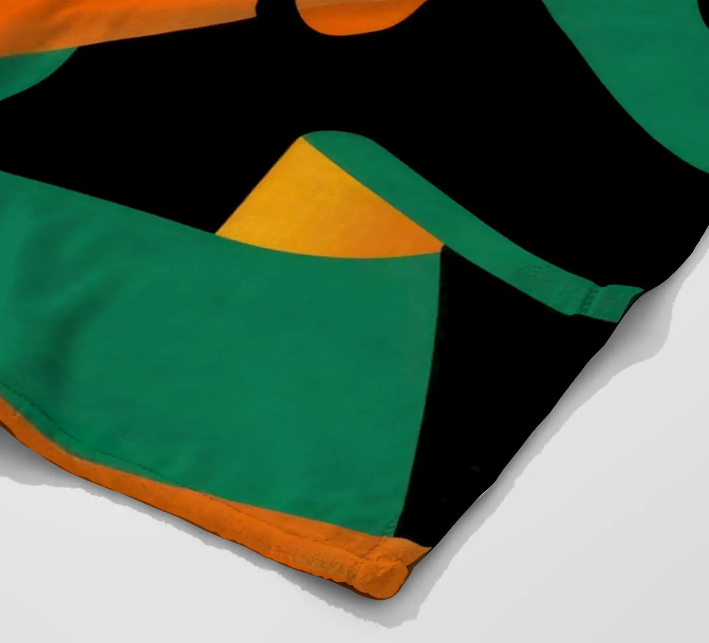 Bold Shape Abstrakt Fleecedecke von Obs Canvas