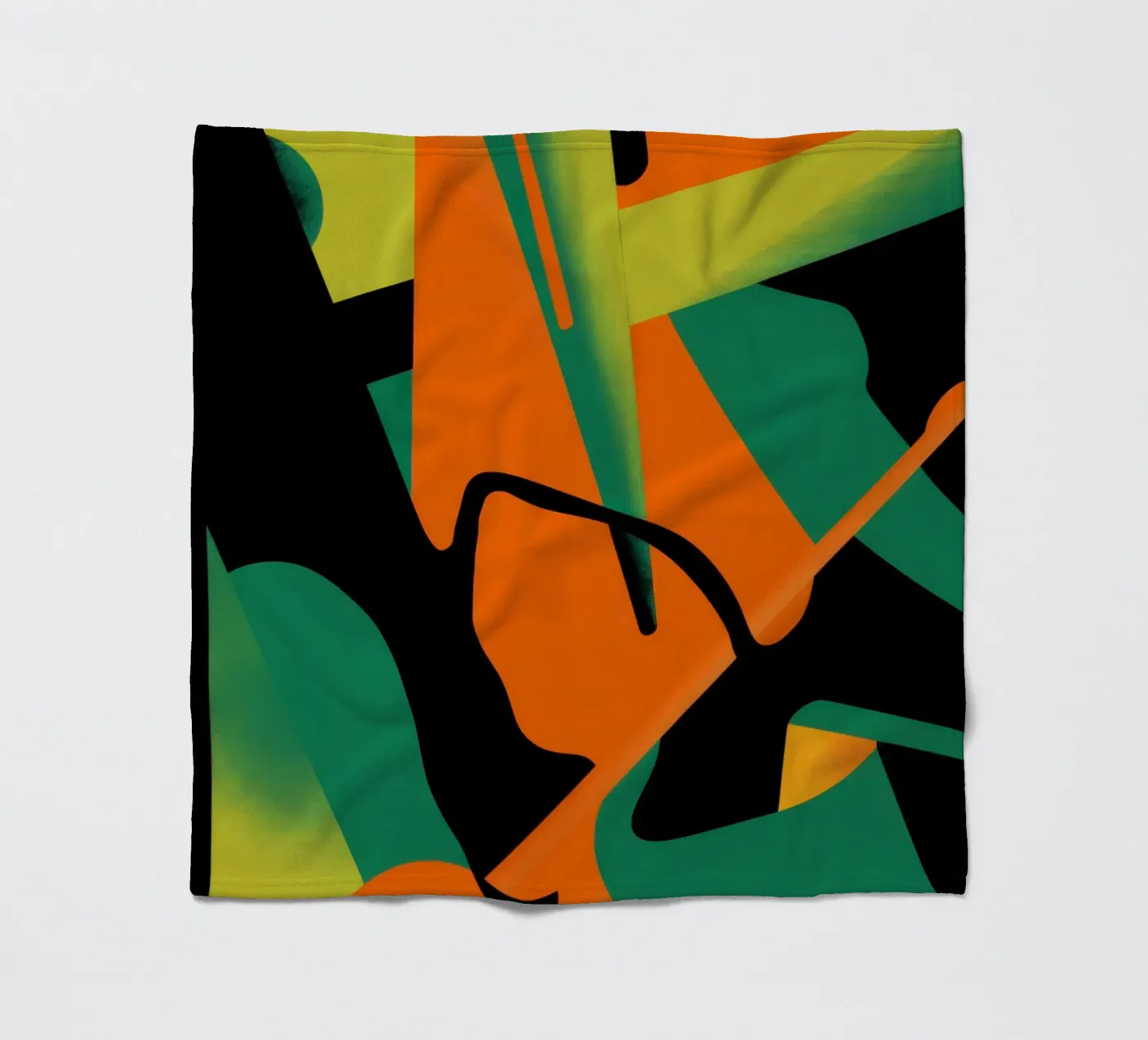 Vette Vorm Abstract fleecedeken van Obs Canvas